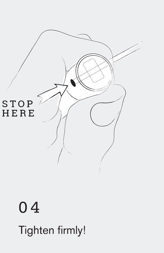 Step 4. Tighten the hex screw firmly!